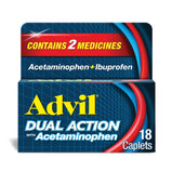 Advil Dual Action With Acetaminophen Pain and Headache Reliever;  18 Count