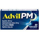Advil PM Pain and Headache Reliever Ibuprofen Caplets;  80 Count