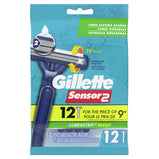 Gillette Sensor2 Pivoting Head Men's Disposable Razors;  12 Count