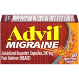 Advil Migraine Pain and Headache Reliever Ibuprofen Capsules;  200 mg;  80 Count