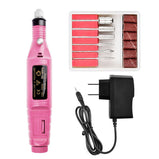 1Set Nail art small portable USB sander pen-type electric can be connected to the charging treasure unloading manicure type professional to remove dead skin