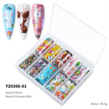1Box Spot The Whole Network New Product 2022 New Nail Art Transfer Paper Flower Laser Butterfly Character Punk Star Transfer Paper Nail Stickers