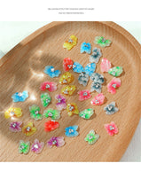 1Box Nail Art Petal Jewelry 2021 New Retro Gradient Flower Nail Decoration Rhinestone Net Red Finished Butterfly Accessories