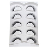 New 5Pairs High Quality Faux Eyelashes Handmade 3D Winged Natural Long Lashes Soft Cat Eye Fake Eyelash For Eye Makeup Wholesale