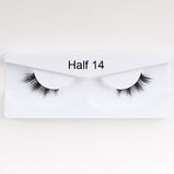 1Pair Mink Half Lashes Soft Thick Eye End Lengthening Faux Eyelashes Natural Long Handmade Eyelash Cross Curl 3D Lash For Makeup