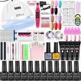 LNWPYH Nail Set UV LED Lamp Dryer With 18/12 pcs Nail Gel Polish Kit Soak Off Manicure Tools Set electric Nail drill Nail Tools