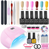 Manicure Set Poly Nail Gel Kit Professional Nail Set With Nail Lamp Acrylic Extension Gel Nail Polish All For Nail Gel Tools Kit