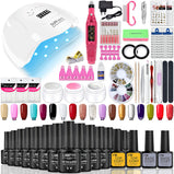 Manicure Set Poly Nail Gel Kit Professional Nail Set With Nail Lamp Acrylic Extension Gel Nail Polish All For Nail Gel Tools Kit