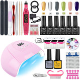 Manicure Set Poly Nail Gel Kit Professional Nail Set With Nail Lamp Acrylic Extension Gel Nail Polish All For Nail Gel Tools Kit