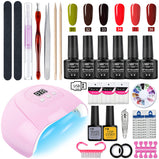 Manicure Set Poly Nail Gel Kit Professional Nail Set With Nail Lamp Acrylic Extension Gel Nail Polish All For Nail Gel Tools Kit