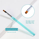 1 piece New manicure  Japanese manicure transparent marine blue rod pull line pen hook pen crystal pen phototherapy pen