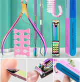 1Set Professional Supplies Nail Art Cuticle Pusher Kit Manicure Nail Tool for Nail Art
