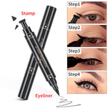 Eyes Liner Liquid Make Up Pencil Waterproof Black Double-ended Makeup Stamps Eyeliner Pencil