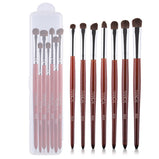 Eye Makeup Brushes 7pcs Essential Eyeshadow Brushes Kit with Soft Synthetic Hairs & Wood Handle for Eyeshadow, Blending, Eyebrow, Eyeliner