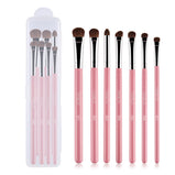 Eye Makeup Brushes 7pcs Essential Eyeshadow Brushes Kit with Soft Synthetic Hairs & Wood Handle for Eyeshadow, Blending, Eyebrow, Eyeliner