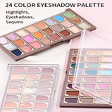 Matte Shimmer Metallic Eyeshadow Pallet Long Lasting Blendable Natural Colors Make Up Eye Shadows Cosmetics