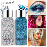 Liquid Glitter Eyeshadow Quick Drying Long Lasting Sparkling Metallic High Pigmented Glitter Eye Shadow