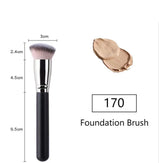 3-pieces Foundation Makeup Brushes Set Single Foundation Brush Oblique Head Concealer Brush Small Concealer Brush Beauty Tools