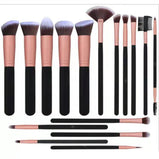 Makeup Brushes 14 pcs Professional Synthetic Blending Powder Liquid Cream Face Brushes Cruelty-Free Cosmetic Brushes Kit