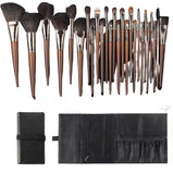 Makeup Brushes Set Foundation Blending Brush Face Powder Blush Concealers Eye Shadows Make Up Brushes Kit with Bag - 24pcs