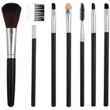 The 7-pack Makeup Brush Set Contains Blush Brush, Eyebrow Brush, Lip Brush, Eyeshadow Brush