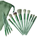 Makeup Brush Set 13 Pcs Premium Synthetic Foundation Powder Concealers Eye shadows Brushes with a storage bag