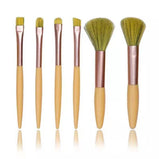 6 Piece Soft Hair Makeup Brush Set Portable Eyeshadow Brush Blush Brush Full Set of Makeup Tools