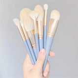 Makeup Brushes Set 9Pcs Soft Hair Eye Shadow Brush Loose Powder Brush Full Set of Women Girls Makeup Brushes