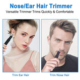 Ear and Nose Hair Trimmer for men and women-2020;  Professional nose hair trimmer with Stainless Steel Blad & IPX7 Waterproof System;  Facial Eyebrow and Nose Hair Remover.