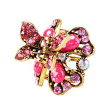 2 Pcs Rhinestone Hair Claw Clips Small Jaw Clips Bling Hair Clamp, Butterfly-14