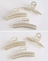 Hair Claw Clip, Elegant Metal Claw Clip, Large Jaw Clip Hair Clamp [B]