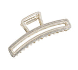 Hair Claw Clip Elegant Metal Claw Clip, Large Jaw Clip Hair Clamp, Rhinestones-1