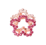 2 Pcs Rhinestone Hair Claw Clips Small Jaw Clips Bling Hair Clamp, Flower-3