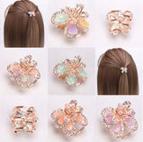 2 Pcs Rhinestone Hair Claw Clips Small Jaw Clips Bling Hair Clamp, Butterfly-3