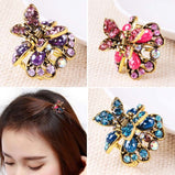 2 Pcs Rhinestone Hair Claw Clips Small Jaw Clips Bling Hair Clamp, Butterfly-15