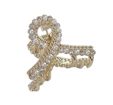 2 Pcs Rhinestone Hair Claw Clips Small Jaw Clips Bling Metal Hair Clamp [K]