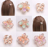 2 Pcs Rhinestone Hair Claw Clips Small Jaw Clips Bling Hair Clamp, Butterfly-6