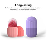 Facial Ice Cube Mold Silicone Freezing Beauty Swelling Face Massager Moisturizing Washable Oven Icing Mould Pink
