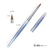 New Metal Pure Mink Hair Nail Crystal Pen Siberian Crystal Carved Brush