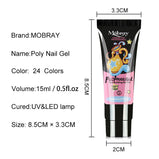 Mobray Manicure Set 15ML Extension Gel Nail Polish Kit Finger Quick Extend Mold Nail Art Tool Semi Permanent UV Varnish