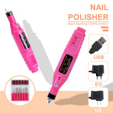 Nail Polish Set With Extend Poly nail Gel Semi-permanent varnish and UV LED Lamp and Stainless Steel Nails Tool Kits