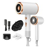 Professional Hair Dryer 1800W Powerful Ionic Hairdryer With Diffuser Blow Dryer With 2 Speeds; 3 Heating And Cool Button For Women Man Home Travel Salon Curly And Straight Hair