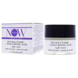 Polyglutamic Plus Hyaluronic Acid Night Cream by NOW Beauty for Unisex - 1.7 oz Cream