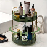 360 Rotating Makeup Organizer - DIY Adjustable Carousel Spinning Holder Rack - Large Capacity Cosmetic Storage Box