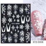 Nail Sticker V-Shaped Three-Dimensional Christmas Snow 5D Resin Nail Paste
