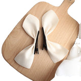 Ponytail Hair Accessory With A Bow And Cotton Clip