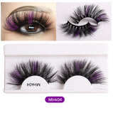 Color Mink Hair False Eyelashes Naturally Fit Thick Eyelashes