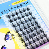 QSTY DIY Natural Clusters Lashes Individual Dovetail Segmented Lashes Volume Natural Segment Eyelashes 3D Extension Bundles