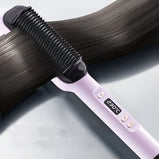 Hair Straightening Comb Artifact; Does Not Hurt Hair; Lazy Hair Straightener; Preheats For 5 Minutes To Make Straight Hair Slightly Curly; Curved Hairstyle For Ladies