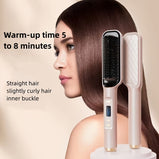 Hair Straightening Comb Artifact; Does Not Hurt Hair; Lazy Hair Straightener; Preheats For 5 Minutes To Make Straight Hair Slightly Curly; Curved Hairstyle For Ladies